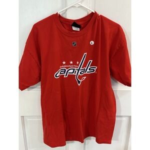 Washington Capitals NFL Reebok #52 Green T-Shirt Red Men's (Size: L)
